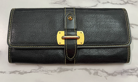 LV La Favori Wallet Black Suhali Leather